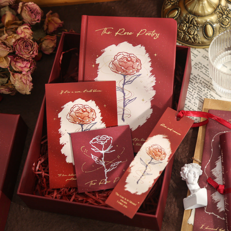 【XS01019】本冊禮盒 玫瑰史詩系列 玫瑰主題套裝學生祝福禮物用品 2款