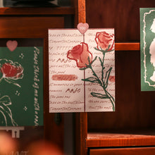 將圖片載入圖庫檢視器 【XS01206】盒裝便簽 沉落玫瑰系列 復古花卉插畫手帳便簽留言素材紙
