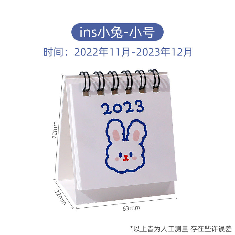 【XS02540】提拉多2023年迷你便攜台曆｜創意可愛卡通自律打卡桌面小台曆擺件