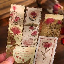 將圖片載入圖庫檢視器 【XS01571】平張貼紙 玫瑰期許系列 復古手繪玫瑰diy手帳裝飾素材拼貼
