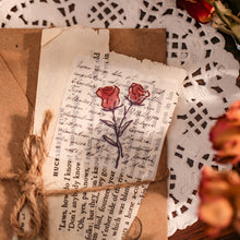 將圖片載入圖庫檢視器 【XS01013】平張貼紙 玫瑰史詩系列 創意手繪插畫植物花卉手帳裝飾素材
